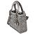 Mini borsa Lady Dior in raso grigio con cristalli Cannage Christian Dior Marrone - vista 3
