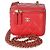 Mini Vanity Case Chanel in pelle caviar matelassé rossa Rosso