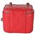 Mini Vanity Case Chanel in pelle caviar matelassé rossa Rosso - vista 2