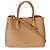 Prada Caramel Red Saffiano Medium Cuir Tote Castaño - vista 2