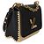 Borsa a tracolla Louis Vuitton Twist MM in pelle di vitello e rafia nera Nero - vista 4