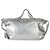 Saint Laurent Medium ID Schultertasche aus silbernem metallischem Crash-Kalbsleder