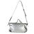 Saint Laurent Medium ID Schultertasche aus silbernem metallischem Crash-Kalbsleder - Ansicht 5