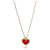 Pendentif Sweet Hearts en or rose et cornaline Van Cleef & Arpels  - vue 1
