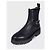 Céline Botas Celine de cuero negro con hebilla plateada - EU 39 de segunda mano - vista 3