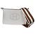 Borsa a tracolla Hermès Videpoches in pelle grana Beige Crema Silver hardware