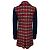 Chanel Red / Navy Blue Multi 2017 Double Breasted Wool Tweed Coat with CC Logo Buttons Multiple colors - view 3