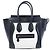 Céline Borsa a mano Celine Luggage Micro in pelle Nero x Bianco