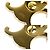 Céline Fermi capelli Celine GP Hair Clip Triomphe Accessory D'oro - vista 5