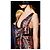 Robe longue imprimée Rochas Blanc Rouge Marron foncé - vue 18