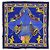 Hermès Foulard Hermes Carre 90 Les Bissone de Venice Blu Multicolore