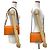 Borsa a tracolla Chanel Boy in pelle Arancione - vista 2
