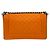 Borsa a tracolla Chanel Boy in pelle Arancione - vista 3