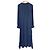 Autre Marque green label relaxing Feather Pattern Long Dress Blue Navy blue