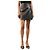 Céline Minifalda de cuero negro - size UK 6