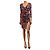 Diane Von Furstenberg Mini abito floreale arricciato blu navy e rosso - size XXS