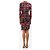 Diane Von Furstenberg Mini abito floreale arricciato blu navy e rosso - size XXS - vista 2