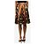 Miu Miu Saia midi em seda com estampado floral preto e laranja - size UK 8 - vista 3