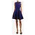 Alaïa Blaues Zigzag-Strick-Skaterkleid - size UK 10 - Ansicht 3