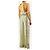 Alice + Olivia Set top halter e pantaloni floreale verde e bianco - size UK 10 - vista 2