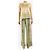 Alice + Olivia Set top halter e pantaloni floreale verde e bianco - size UK 10 - vista 4