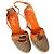 Espadrillas wedge in tela monogram Christian Dior Marrone Arancione Monogramma