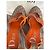 Espadrillas wedge in tela monogram Christian Dior Marrone Arancione Monogramma - vista 3