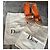 Espadrillas wedge in tela monogram Christian Dior Marrone Arancione Monogramma - vista 7
