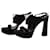 Sandali platform Louis Vuitton in camoscio nero  - vista 1