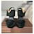 Sandali platform Louis Vuitton in camoscio nero  - vista 8