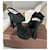Sandali platform Louis Vuitton in camoscio nero  - vista 9