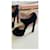 Double Décolleté platform peep-toe in camoscio nero Prada  - vista 14