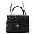 Borsa a mano Chanel in pelle d'agnello nera Nero