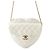 Borsa a tracolla Chanel Matelassé a forma di cuore Bianco