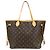 Borsa Tote Louis Vuitton Neverfull MM Monogram Marrone Fuschia