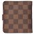 Cartera bi-fold Louis Vuitton Compact Zip Damier Castaño - vista 2