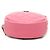 Clutch rotonda Chanel Pink CC in pelle d'agnello matelassé con catena Rosa - vista 3