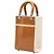 Borsa Tote Fendi Sunshine Mini in vernice e canvas marrone - vista 2