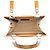 Borsa Tote Fendi Sunshine Mini in vernice e canvas marrone - vista 4