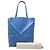 LOEWE Tote Puzzle Fold Large in vitello lucido blu - vista 7