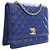 Chanel Blue CC Quilted Patent Square Flap - vista 2