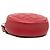 Clutch rotonda trapuntata in caviar rosso Chanel con catena - vista 3