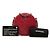 Clutch rotonda trapuntata in caviar rosso Chanel con catena - vista 7