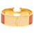 Bracelet Clic H PM en émail large Orange Hermès  - vue 3