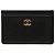 Schwarzer CC Kartenhalter aus genarbtem Kalbsleder von Chanel