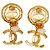 Orecchini a clip Chanel Gold CC placcati oro con perle sintetiche D'oro - vista 3