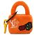 Portachiavi Louis Vuitton LV Lucky Lock Argento Arancione Monogramma