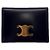 Céline Tarjetero bifold Triomphe de piel de becerro brillante Celine Negro