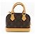 Borsa a tracolla Nano Alma Monogram Louis Vuitton Marrone Beige - vista 2