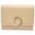Bulgari Bvlgari Beige Tri-fold Ledergeldbörse